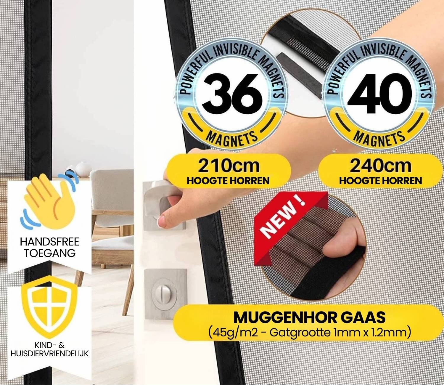 Magnetic Fly Screen Door 60cm (W) x 210cm (H), image 10