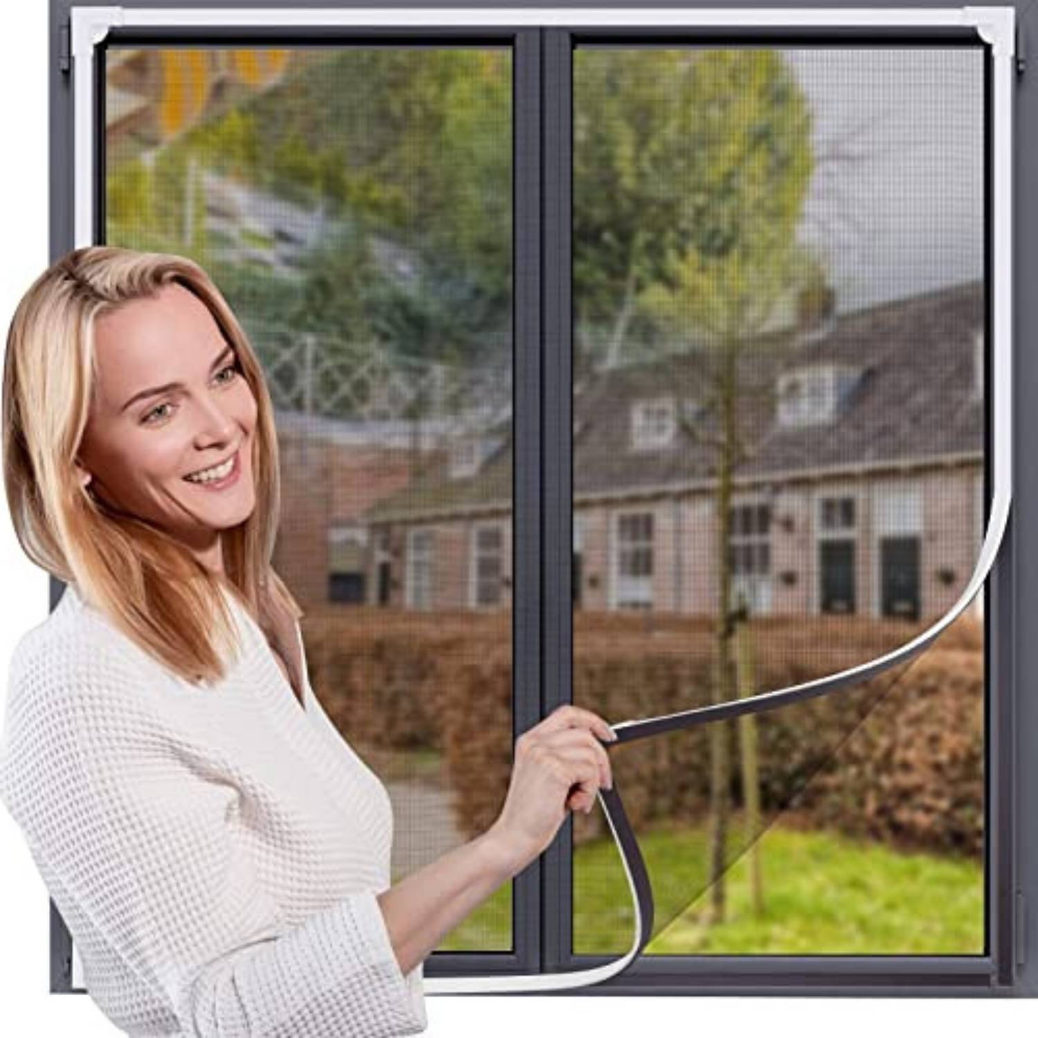 Magnetic Window Screen Standard Mesh (Grey), 1000mm x 1000mm / 39" x 39"