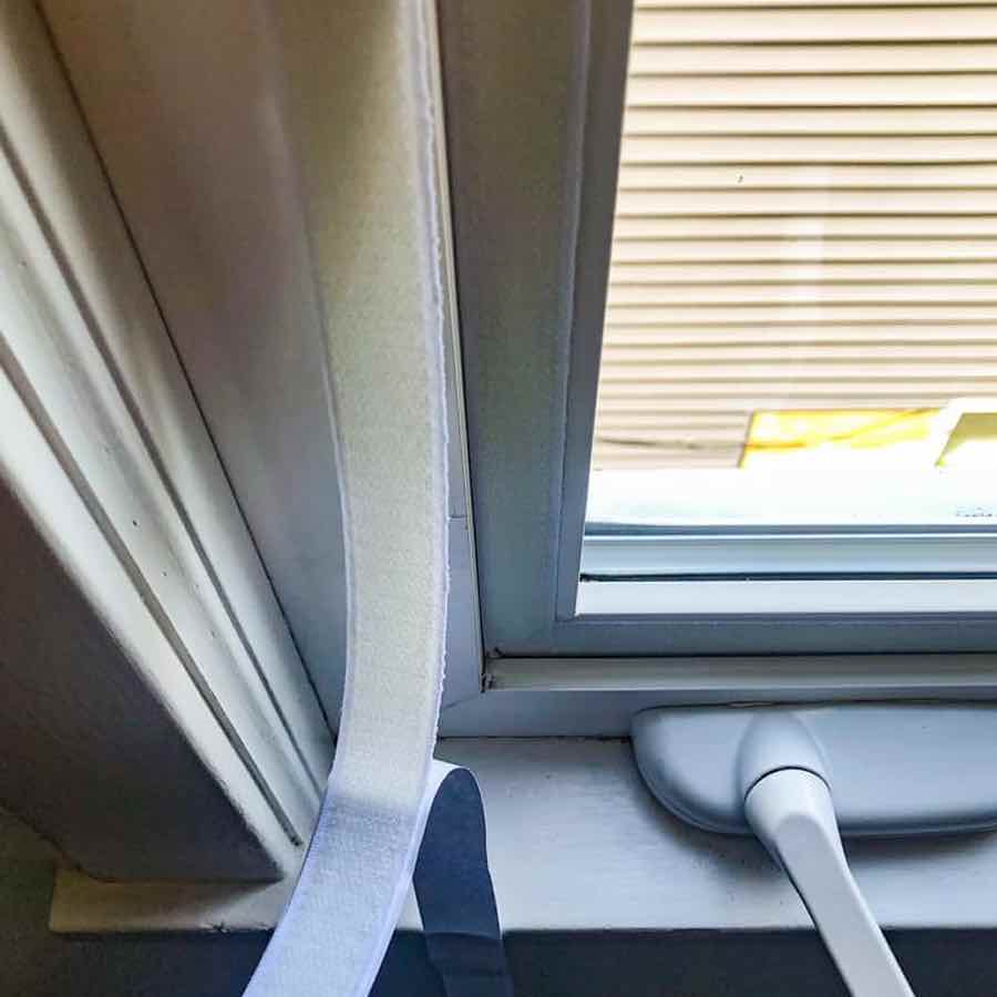 Adjustable Velcro Window Screen Standard Mesh (Grey), 1000mm x 1000mm / 39" x 39", image 4